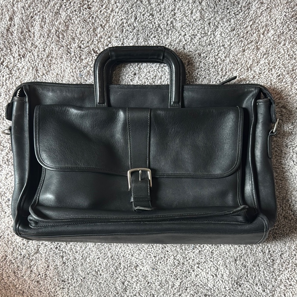 Coach Black Leather Briefcase